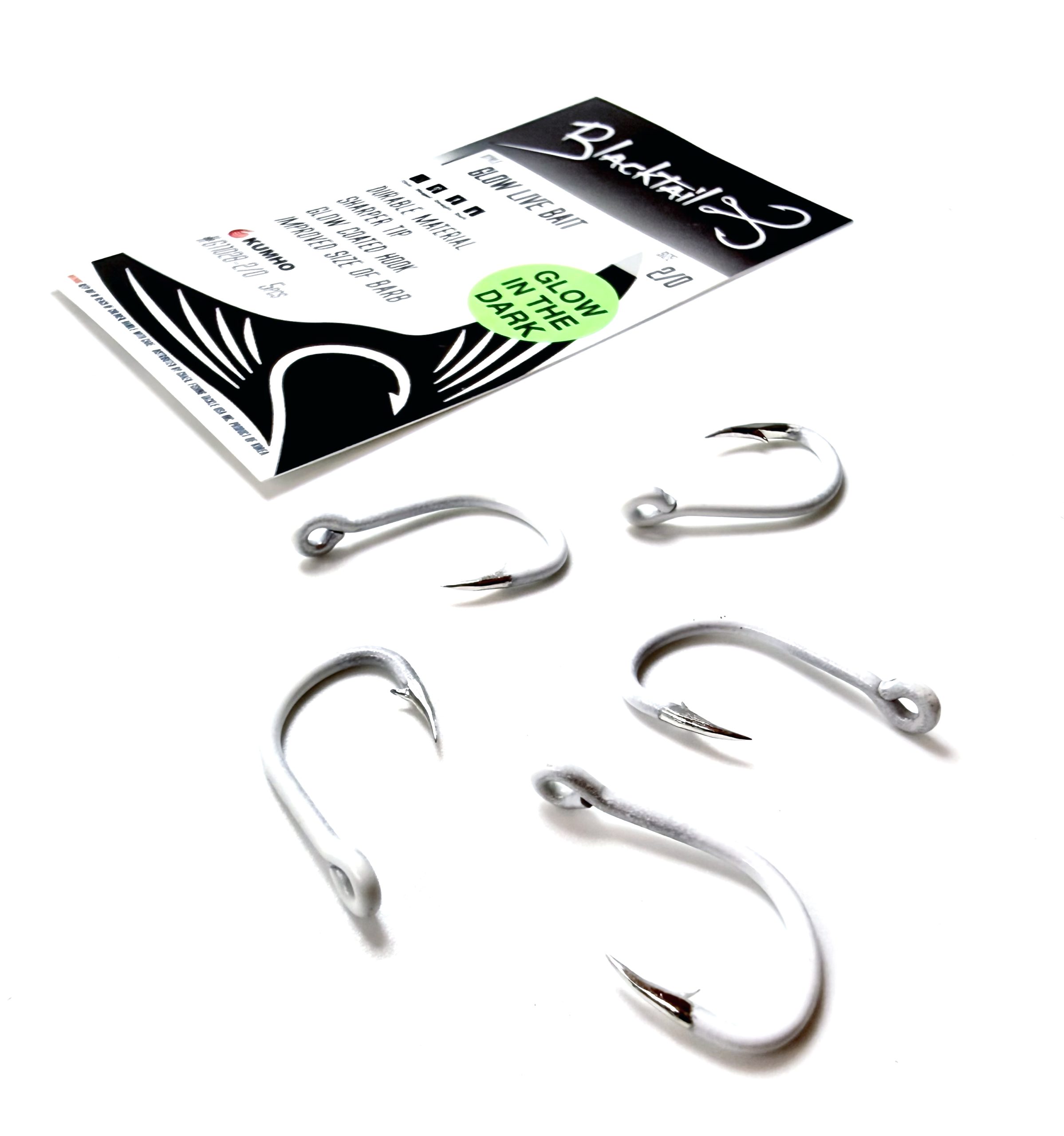 Glow Live Bait Hook - for Fin Bait - Halibut Drift, Dropper Loop Glow Live Bait Hook - for Fin Bait - Halibut Drift, Dropper Loop