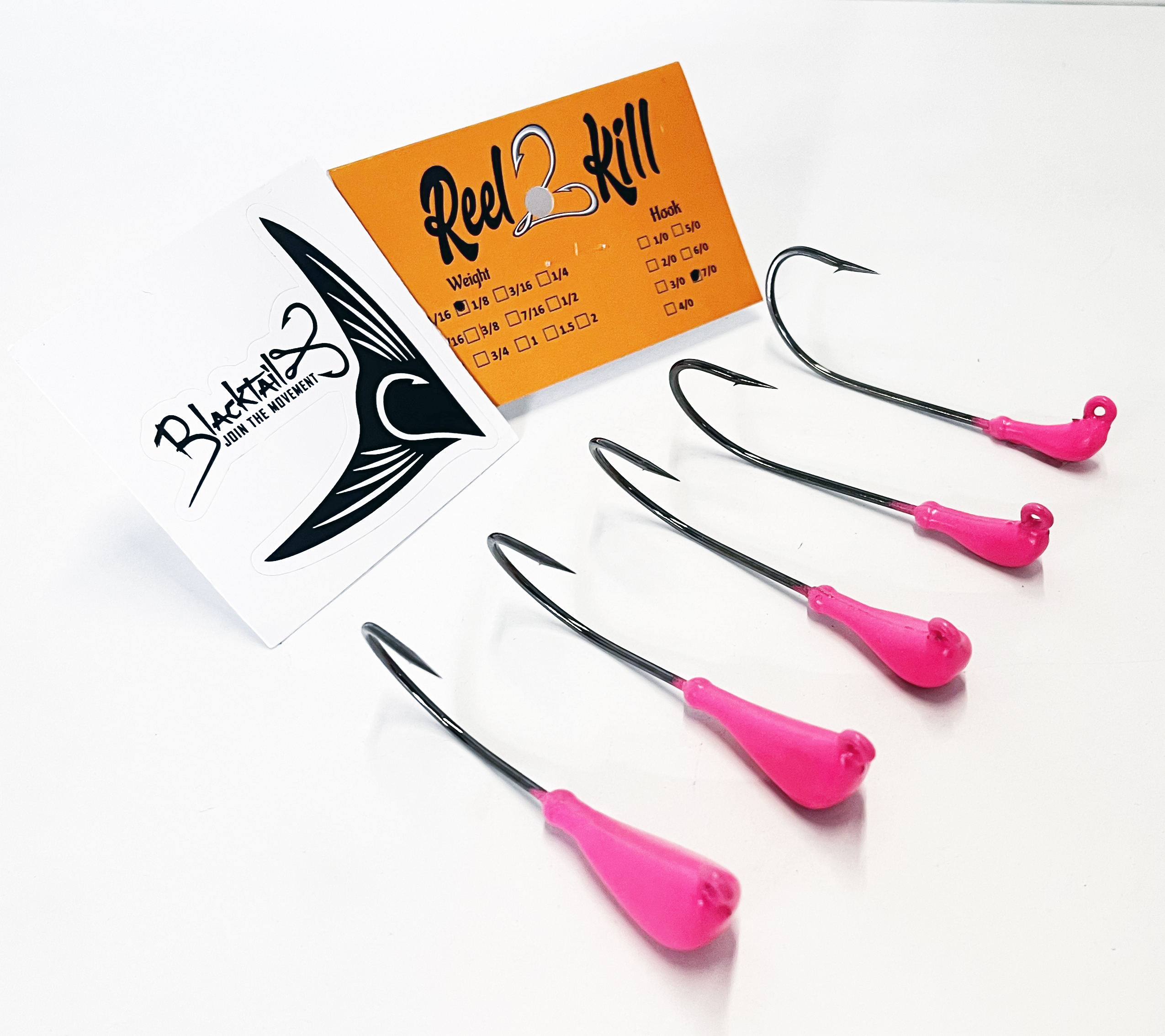 Reel2Kill] Glow Banana Head(Pink & Orange) Made with Blacktail Hooks